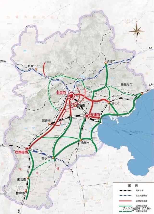 直接了解曹妃甸,有人问这个延长线是不是现在修好的唐曹铁路,可能不是