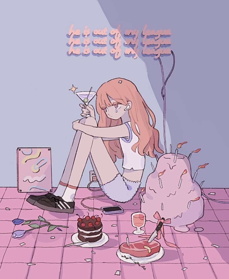 恋爱相交心粉色系的甜蜜p站美图画师推荐