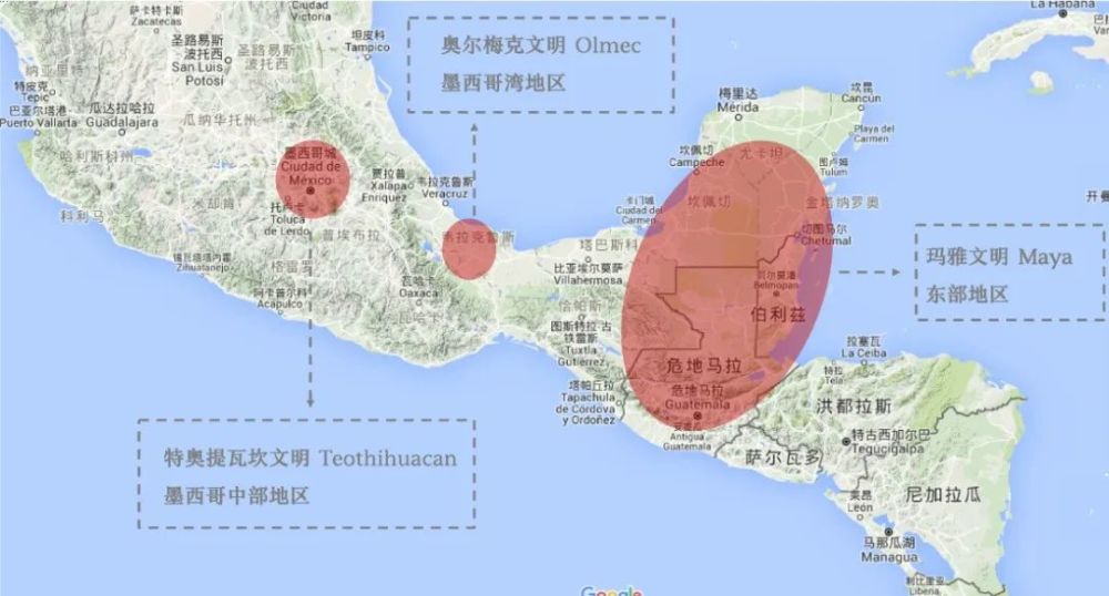 奥尔梅克文明虽然衰落,但是它播下的文明火种四处燎原,形成了两个文明