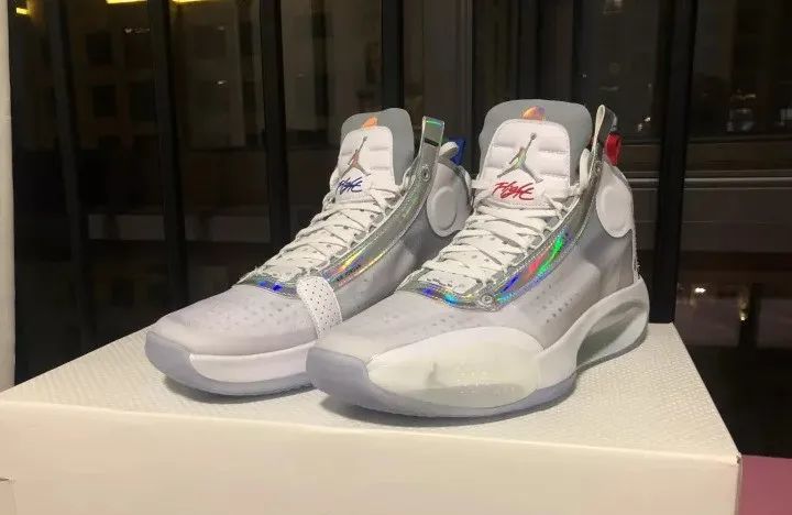 aj34白镭射开箱上脚测评大家喜欢吗