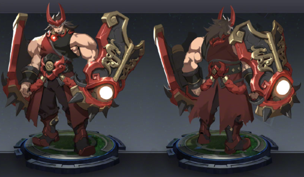 老英雄廉颇模型已经优化完毕身材比例更加协调身高还比以前高