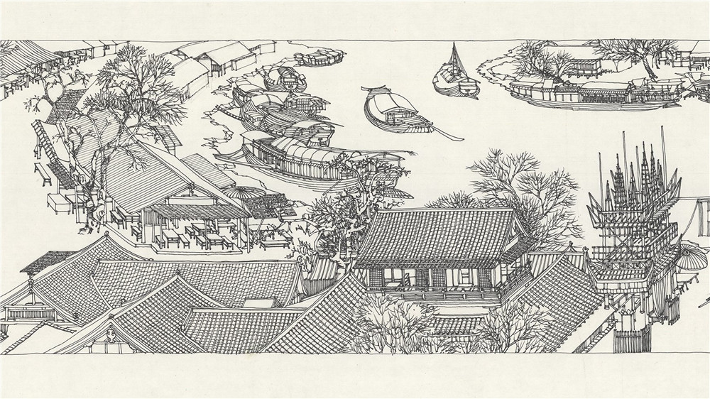 人迹消隐的城市建筑师朱小地临摹空城版清明上河图