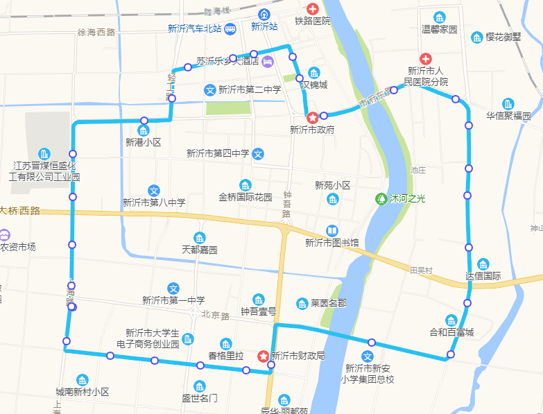 收藏转发新沂最全公交车路线图来了