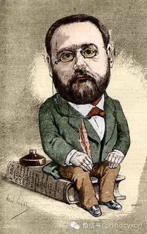 法国作家左拉漫像