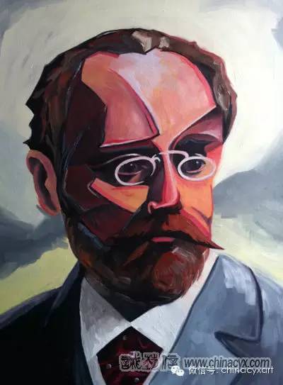 法国作家左拉漫像