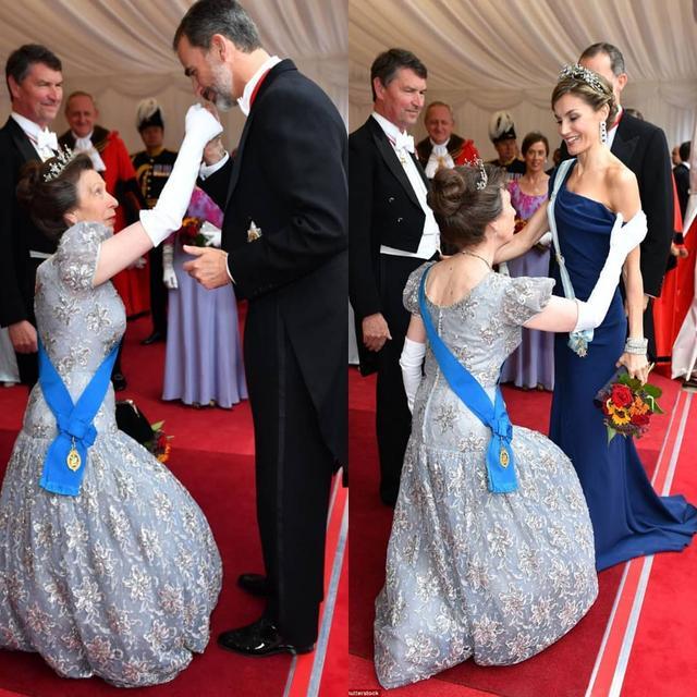 王室屈膝礼卡米拉优雅和凯特有一拼梅根远胜公主戴妃成经典