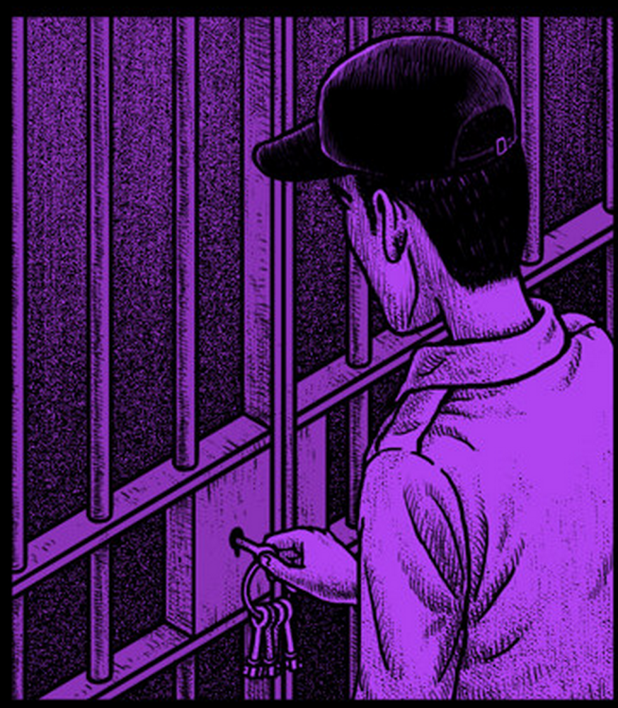 无声漫画:男孩被关进牢笼,还想把室友赶走,没想到室友不是一般人