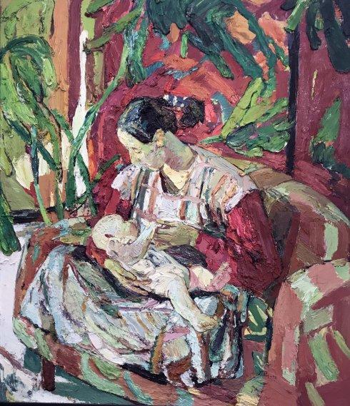 山东画家闫平中央美院的抽象派画家风格受马蒂斯和毕加索影响