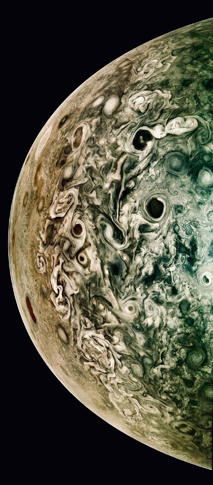 nasa发布超清晰木星照片唯美缥缈似梵高名画星空