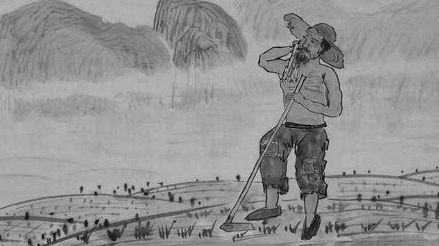 一声春雷惊醒诗人,他来到田间,发出了灵魂拷问