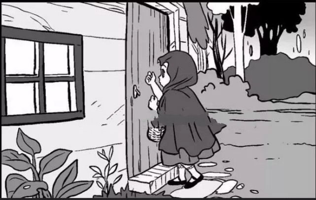 无声漫画大灰狼出门追赶女孩没想到成了女孩的盘中餐