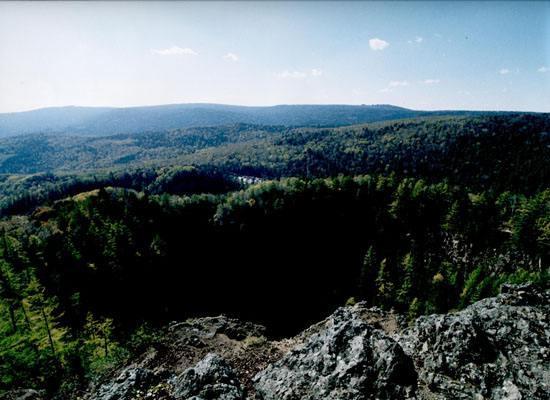 火山口森林位于镜泊湖西北约50公里,坐落在张广才岭海拔1000米的深山