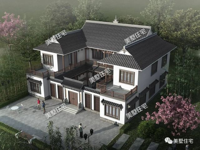 效果图展示开启了自己的田园诗意生活晏总定制的这栋中式四合院传承