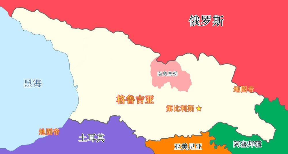 格鲁吉亚地图位置最大图片