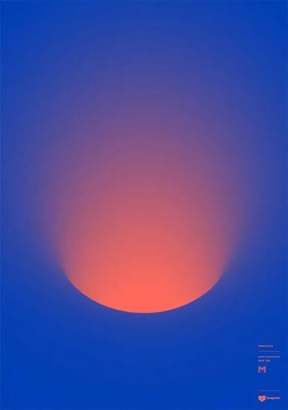 渐变色海报设计小集