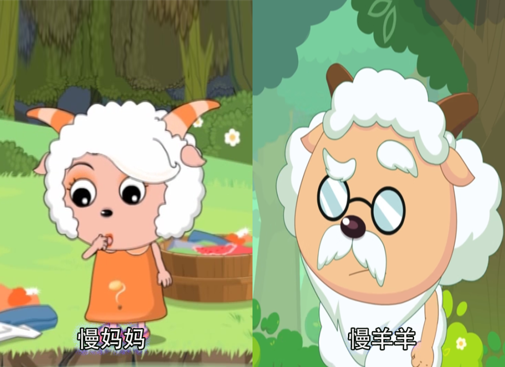喜羊羊与灰太狼主角们与母亲的相似点懒羊羊绝对是亲生的