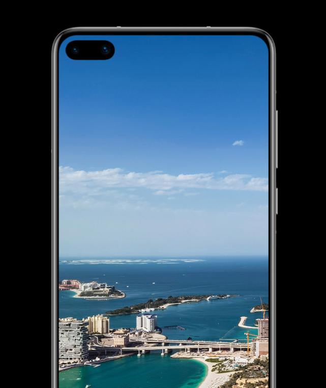 华为p40的双挖孔设计