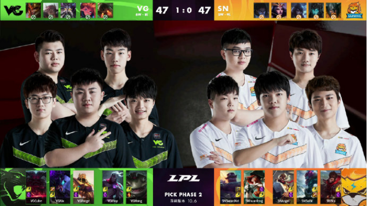 LPL春季赛预测｜SN更胜一筹2-1战胜VG赢得比赛