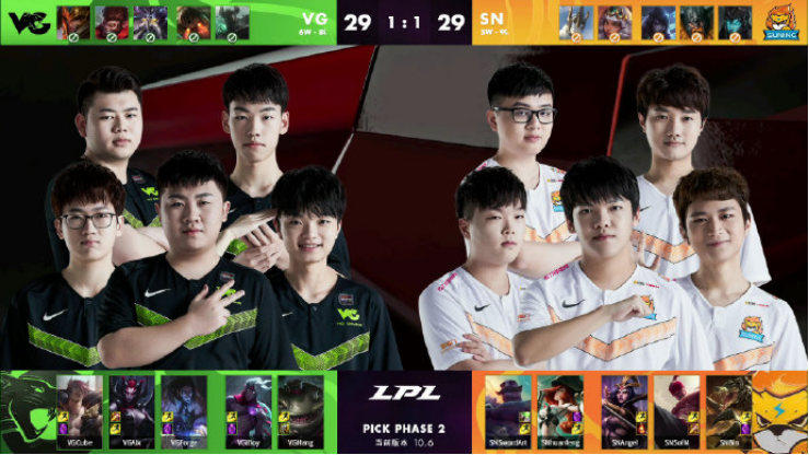 LPL春季赛预测｜SN更胜一筹2-1战胜VG赢得比赛