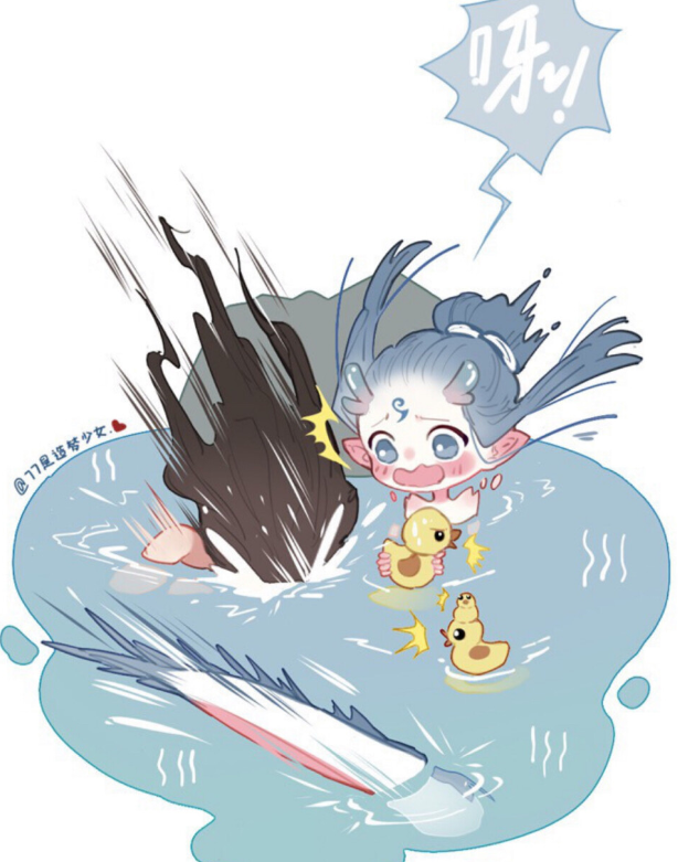 藕饼日常哪吒和敖丙一起泡澡哪吒太会撒娇了甜炸了