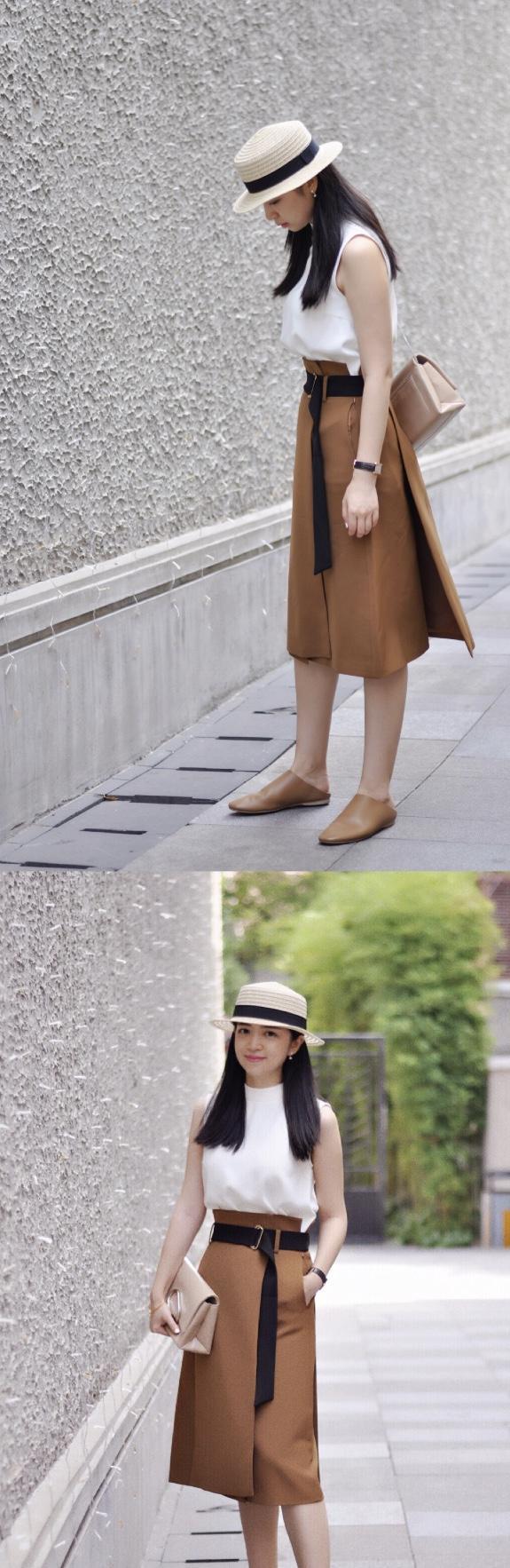 30 女性少穿t恤配牛仔裤,学三木博主穿开衫配半身裙,大方又洋气