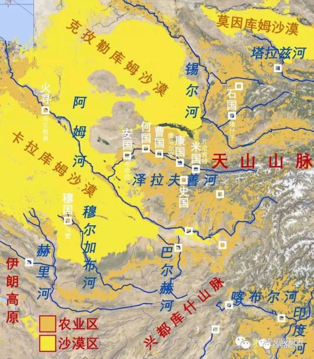 西晋时期,贵霜帝国逐渐衰落,以撒马尔罕为中心的阿姆河和锡尔河流域