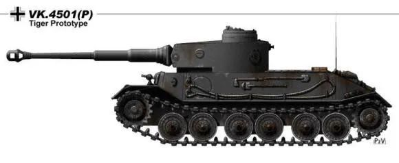 图:虎p重型坦克即vk.45.
