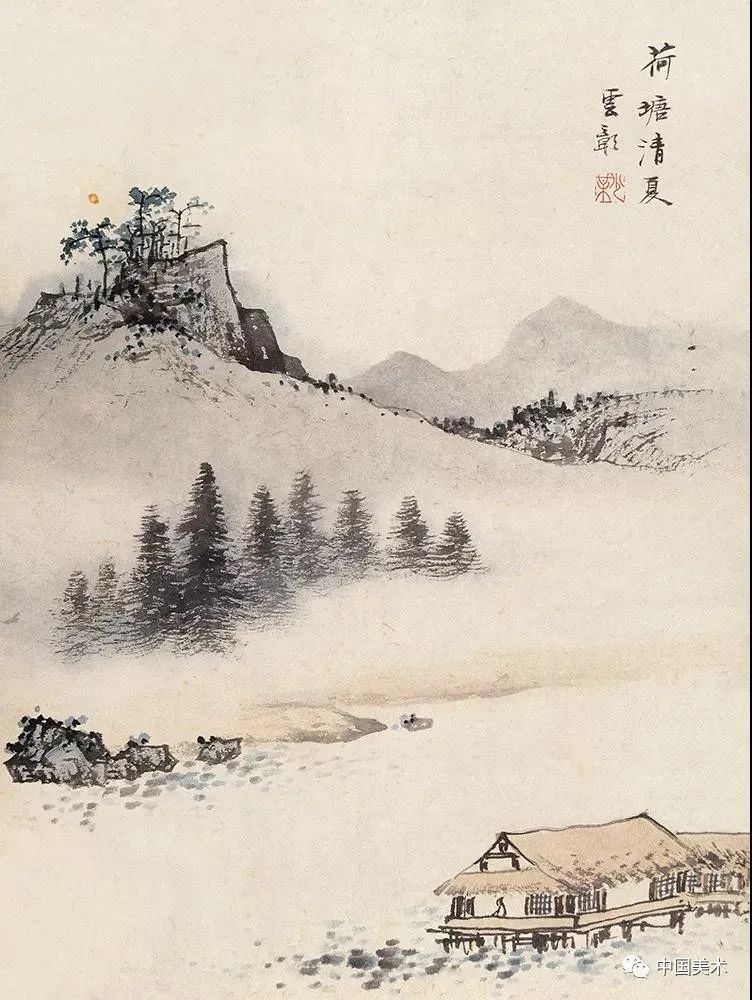 国画名家陈少梅的山水清逸淡雅画风清劲
