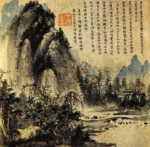 早在東晉時期顧愷之的《洛神賦圖》中,作為人物畫背景出現的山石,樹木