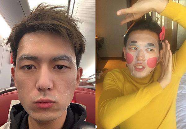 有种反差萌叫"男星敷面膜",肖战乖巧,李现搞笑,易烊千玺这是_腾讯新闻