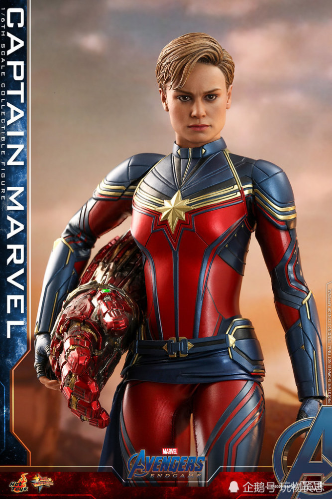 一头短发造型干练,hottoys《复仇者联盟:终局之战》 惊奇队长发布