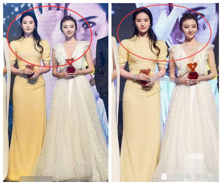 167景甜和170刘亦菲同框,脸蛋相当,站起来后终于分出胜负