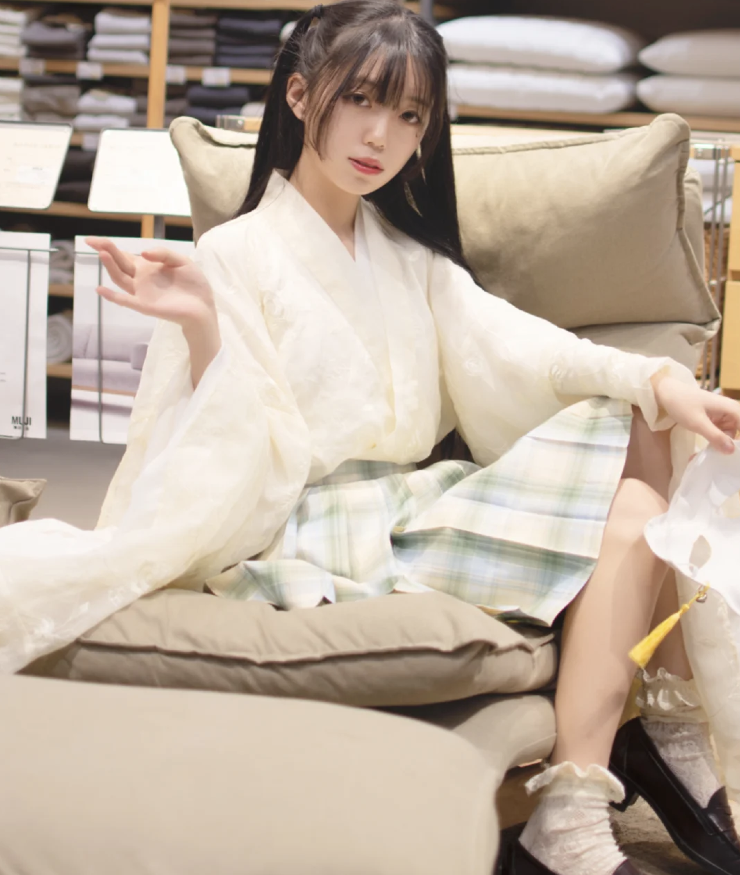 汉服混搭jk制服,其实汉服这么穿好看又日常!