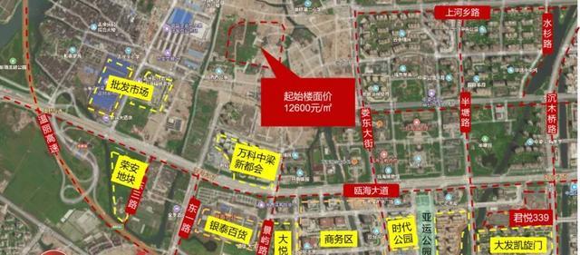 瓯海地价上升祥生以1347亿竞得瓯海中心西单元b011地块