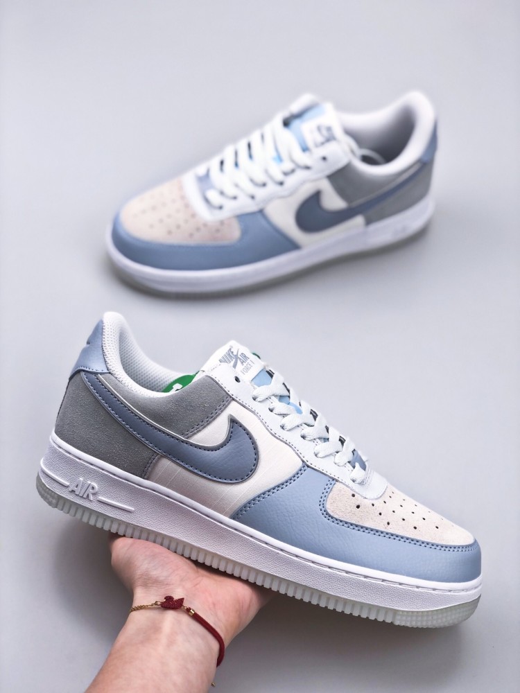 nike air force 1 blue white 冰蓝空军一号