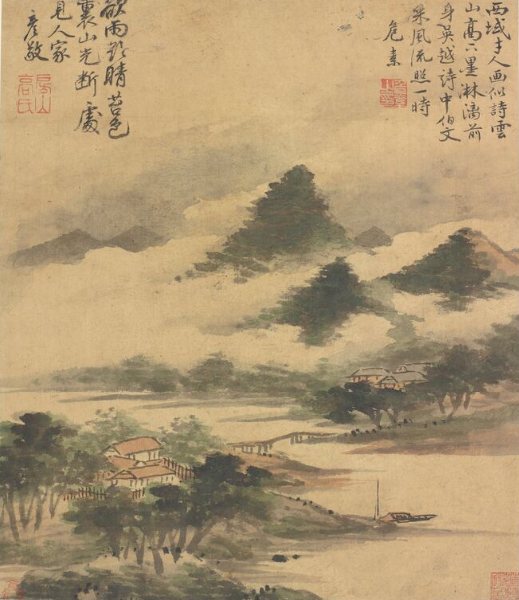 从表现"山雨欲来"的《溪山雨意图》到"风雨正酣"的《风雨归舟图》