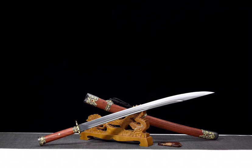 梅花清刀弹簧钢锻制双色梅花纹饰