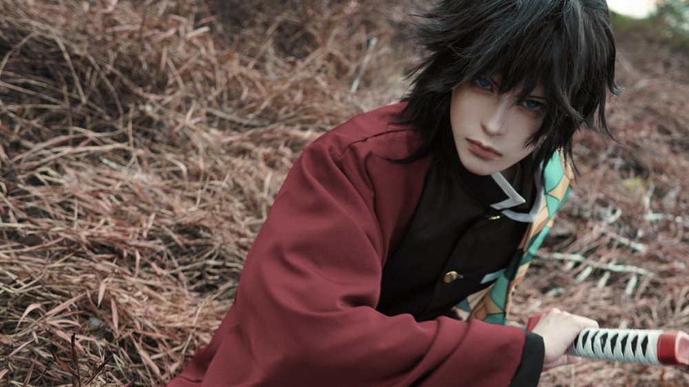 《鬼灭之刃》富冈义勇cos,又还原又让人心疼