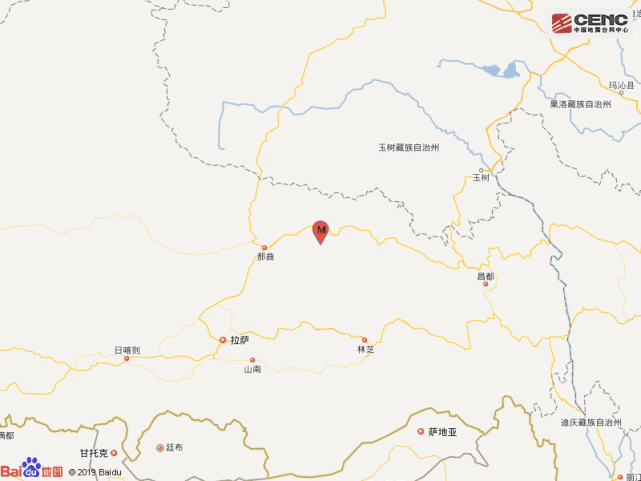 西藏那曲市比如县发生33级地震