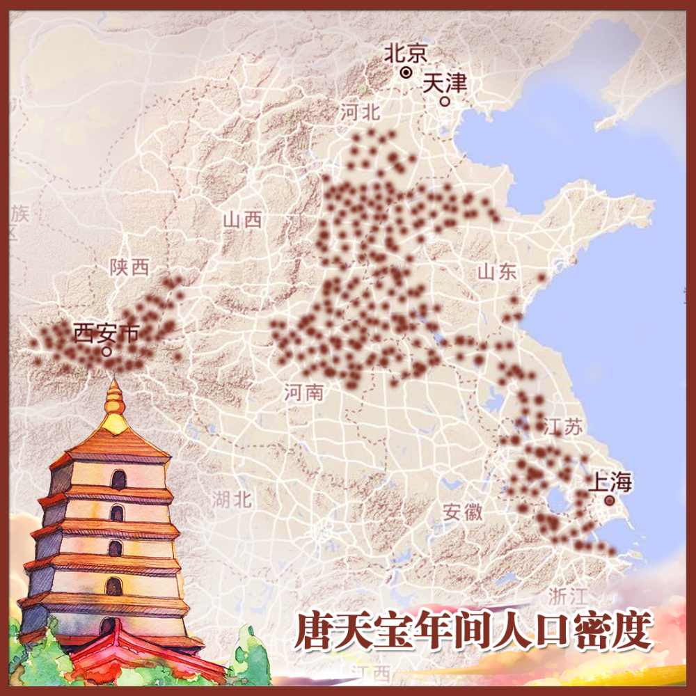 唐朝前期全国人口重心的北移