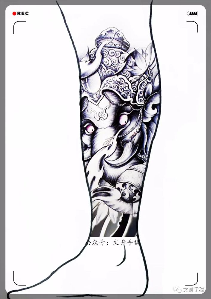 包小腿手稿素材