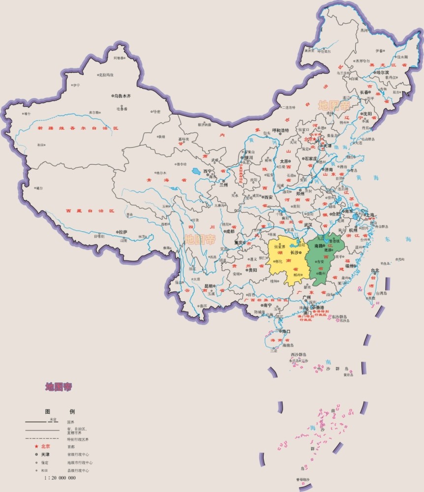 图-中国地图全图,江西湖南位置图湖南省位于我国中部偏南,顺时针方向