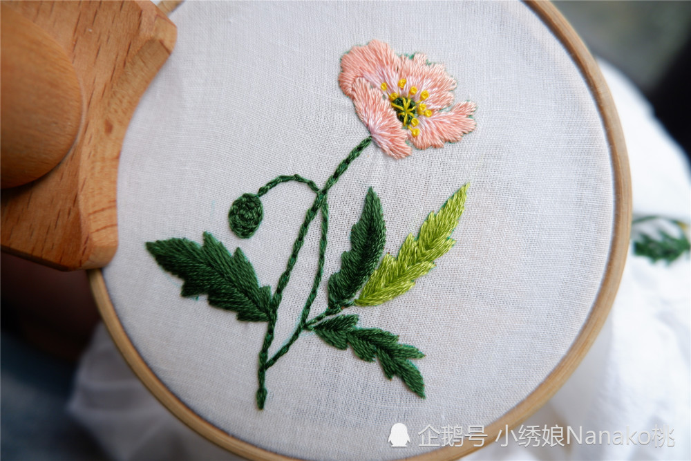 罌粟花朵小刺繡製作教程絢爛華美之花卻是一把雙刃之劍