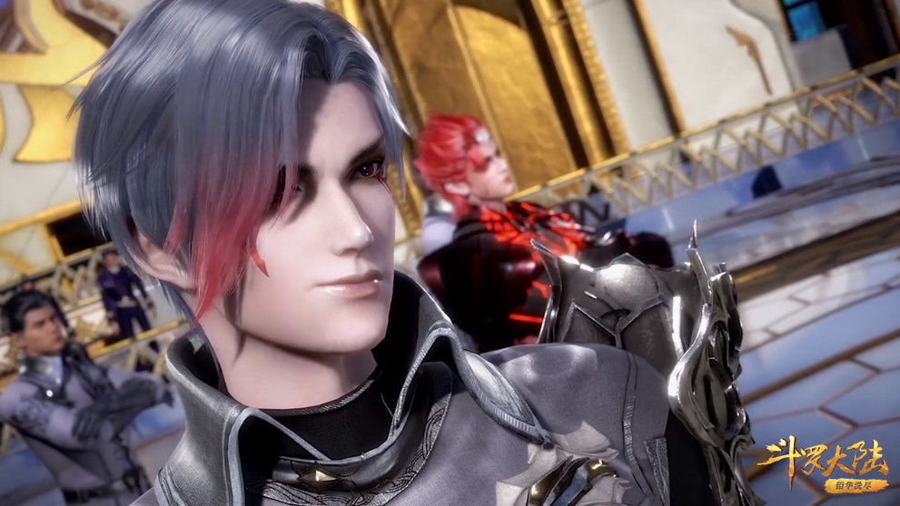 邪月挑战唐三看到他手里的武器唐三昊天锤已经忍不住了