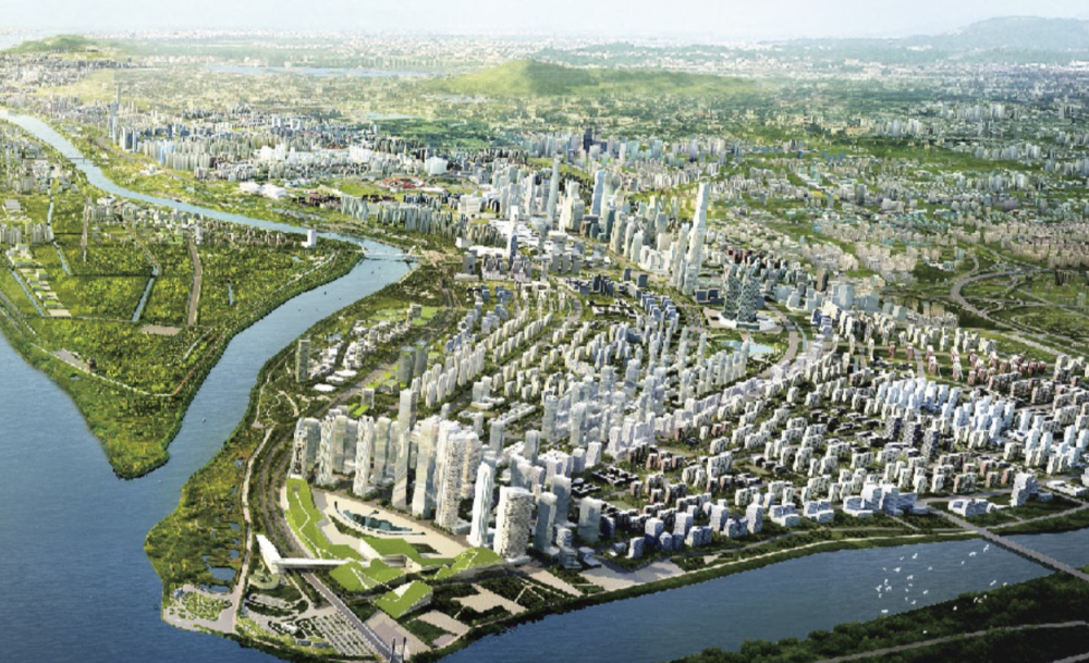 河西虽然中轴线的cbd有些不那么完美,但未来的末端,也就是鱼嘴地区