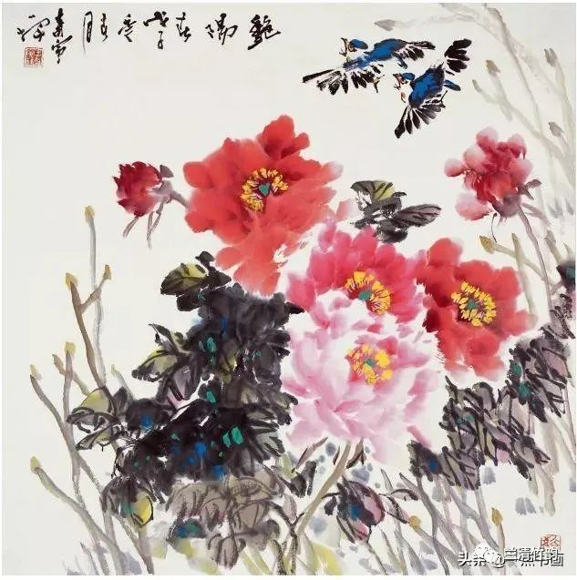 怎样画牡丹 写意牡丹的创作与构图解析 腾讯新闻