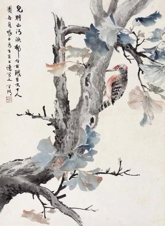 張守成的花鳥畫設色典雅韻味十足