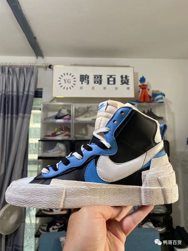 完美诠释视觉解构!sacai x nike蓝白,摆着也超酷!