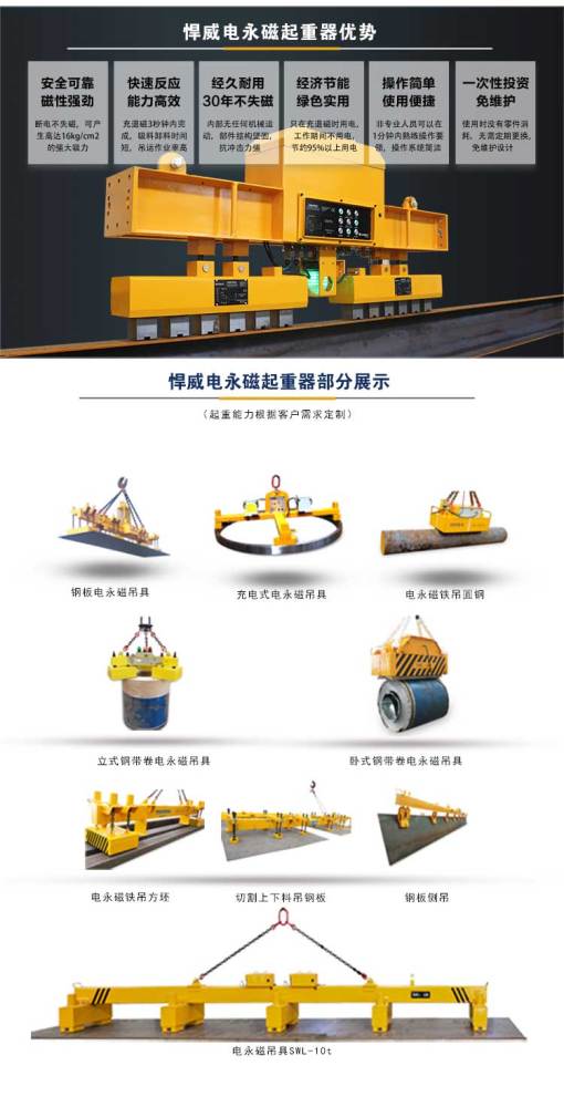 最终从各种磁力吊具中脱颖而出的还是电永磁吊具