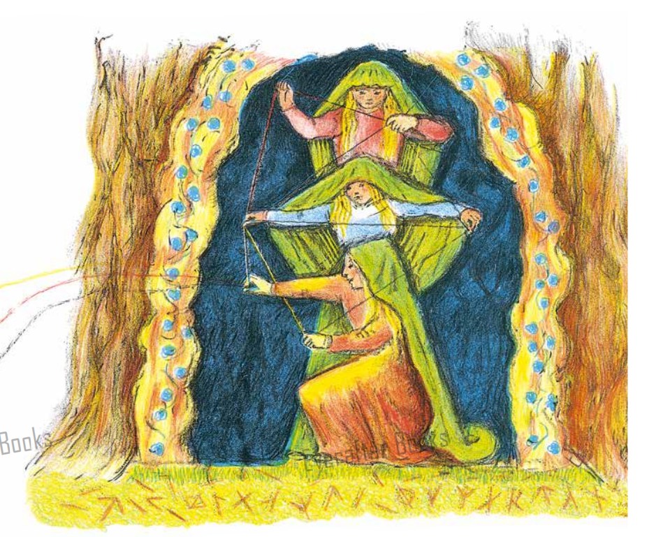 掌管命运的诺恩三女神人难免一死,牲畜也是,你们自然也不例外.